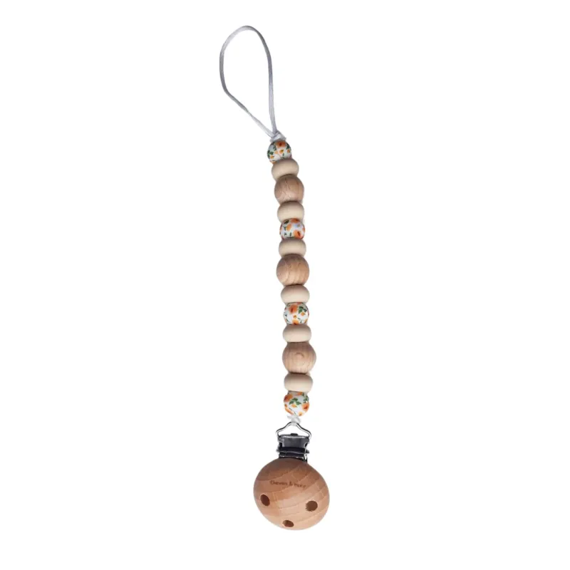 Chewie_Clip_Silicone_Beads_Mon_Fleur_Orange_Flower_