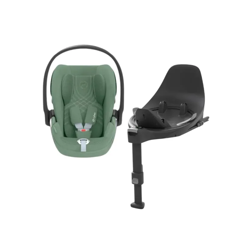 Cloud_T_I_size_plus_Leaf_green_met_Base_isofix_Beige