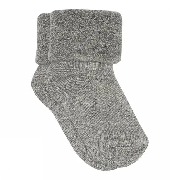 Cotton_Baby_Sock_Grey_Melange_Grijs