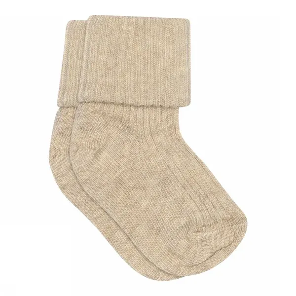 Cotton_Rib_Socks_Beige_Melange_Beige