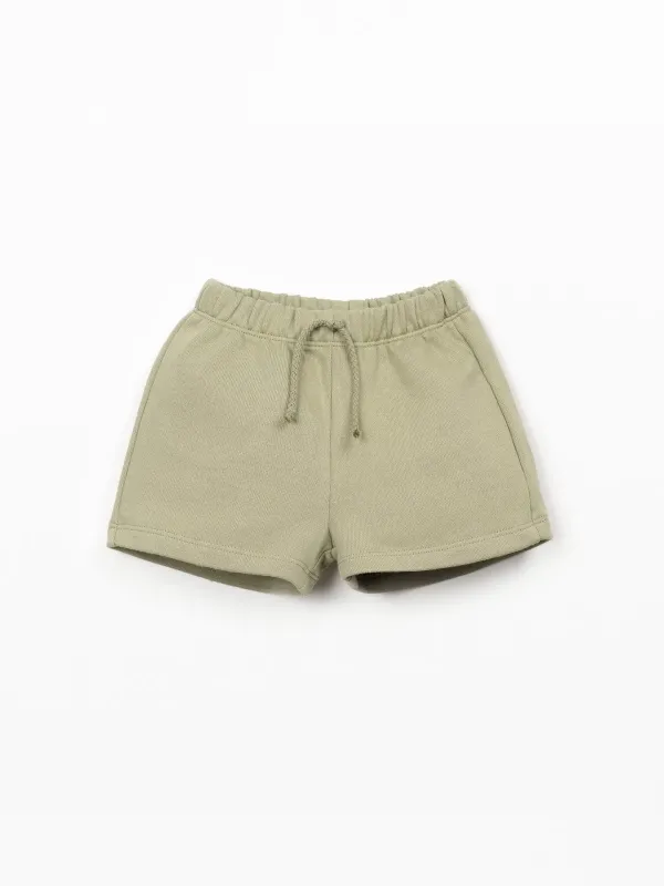 Fleece_Shorts_Groen