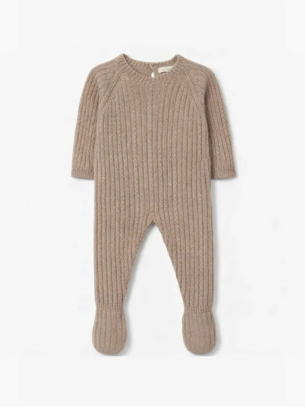Knitted_Wool_Babygrow_Beige