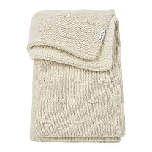 Meyco_wiegdeken_Knots_Teddy_75x100_soft_sand_