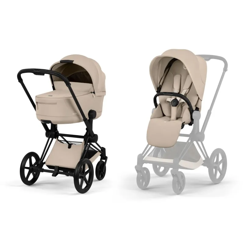 Priam_5_Black_chassis_en_Cozy_Beige_bekleding_