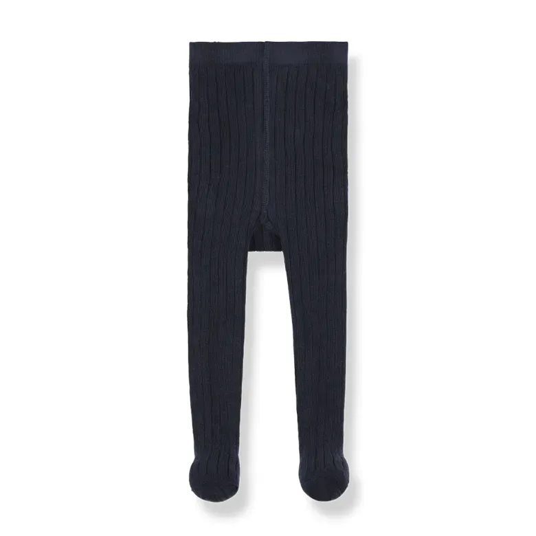 Ribbed_Plain_Tights_Blauw