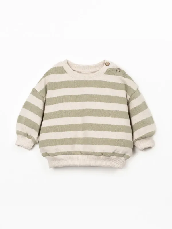 Striped_Jersey_Sweat_Groen