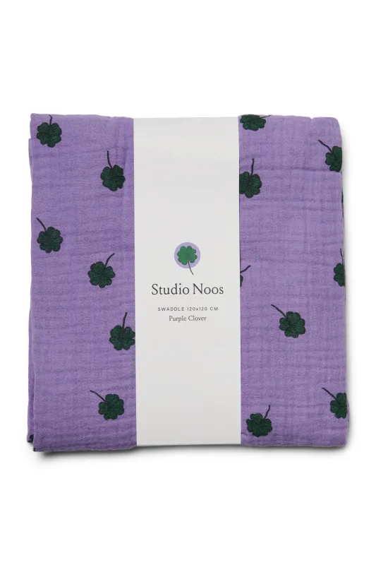 Swaddle_Purple_Clover_120x120_cm_Paars
