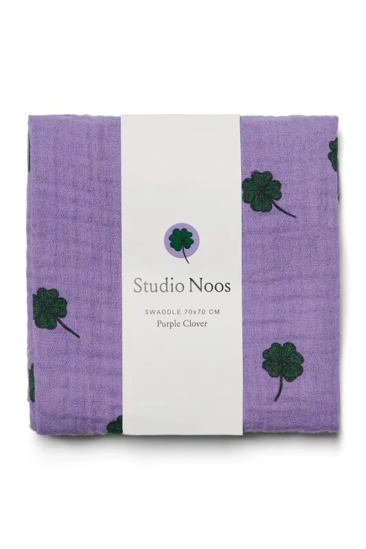 Swaddle_Purple_Clover_70x70_cm_Paars