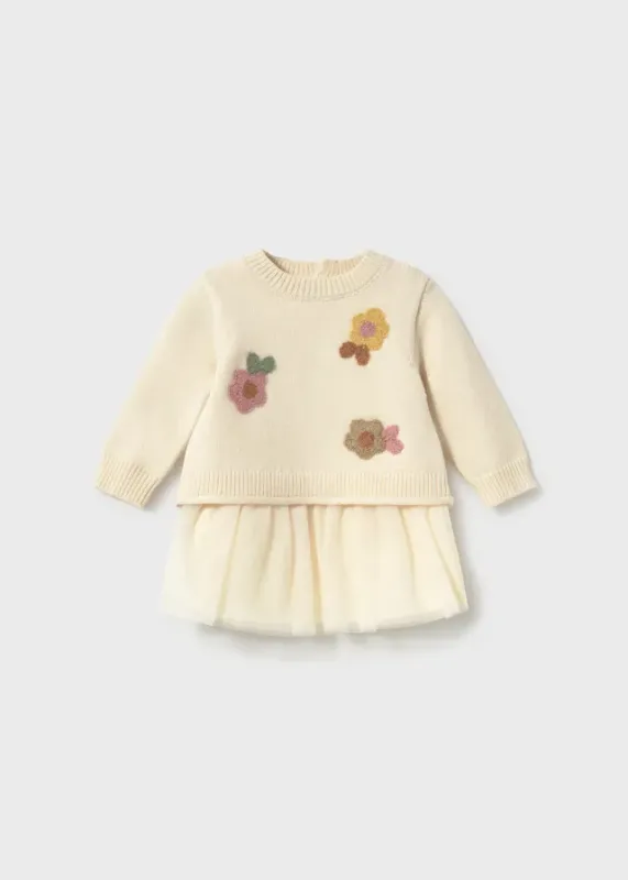 Tricot_tulle_Dress_Creme