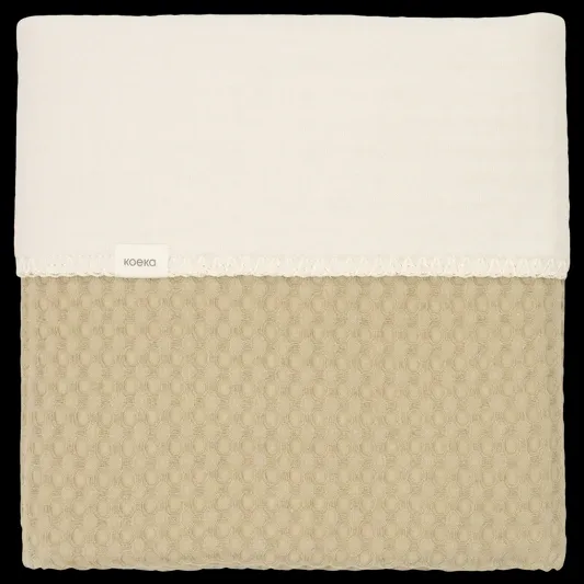 Wiegdeken_cotton_fleece_wafel_Amsterdam_Olive_