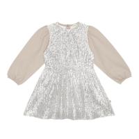 Balloon_Sequins_Dress_Beige