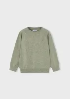 Basic_cotton_jumper_w_round_Groen_1