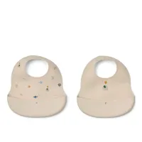 Ember_printed_Bib_2_pack_Flying_Sandy_Beige