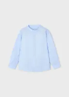 L_s_mao_collar_linen_shirt_Blauw