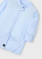 L_s_mao_collar_linen_shirt_Blauw_2