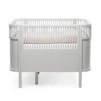 Sebra_Compleet_ledikant_stone_commode_en_matras_Grijs