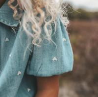 Slub_Denim___Puff_Sleeve_Shirt_Blauw_4