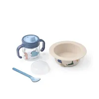 Becket_Tableware_Set_Dino_roar_sandy_Blauw