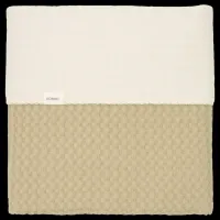 Ledikantdeken_cotton_fleece_wafel_Amsterdam_Olive_