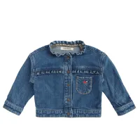 Stretch_Denim___Ruffle_Jacket_Blauw