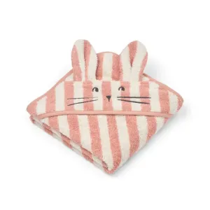 Albert_Hooded_Towel_Coral_Blush_creme_de_la_creme_stripe_Roze