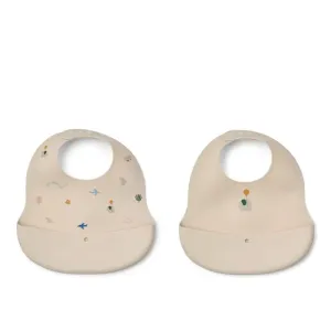 Ember_printed_Bib_2_pack_Flying_Sandy_Beige