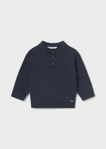 L_s_Knit_Polo_Blauw
