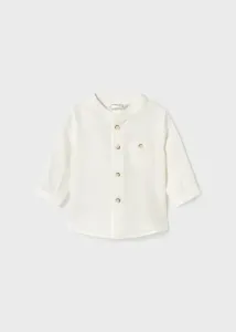 L_s_mao_collar_shirt_Creme