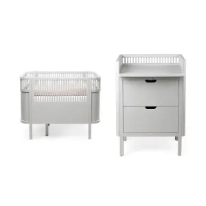 Sebra_Compleet_ledikant_stone_commode_en_matras_Grijs_2