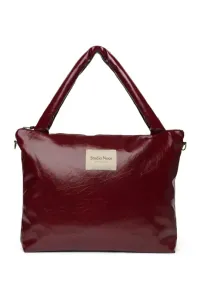 Vegan_Leather_Diaper_Bag_Burgundy_Rood