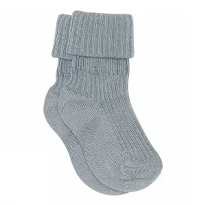 Cotton_Rib_Socks_Dusty_Blue_Blauw
